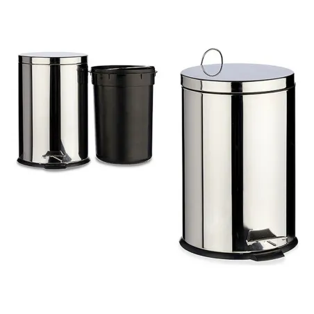 Corbeille à papier Berilo B0010-20L B0010-20L Argenté Acier inoxydable Acier Plastique 20 L