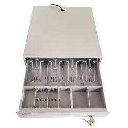 Tiroir caisse enregistreuse iggual IRON-1W IGG315316 41 cm Blanc