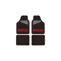 Set de tapis de voitures Sparco SPC1903 Universel Noir/Rouge (4 pcs)