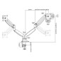 Support de table d'écran TooQ DB3132TNR-S 13" - 32" 13" 18 kg